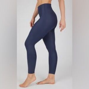 Leggings High Waist Yoga Sport 90 Degree By Reflex Athleisure Navy Blue Size XS